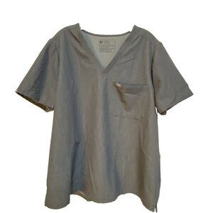 Figs Women's Size XXL Gray Catarina Style #FW1000 Scrub Top V-Neck